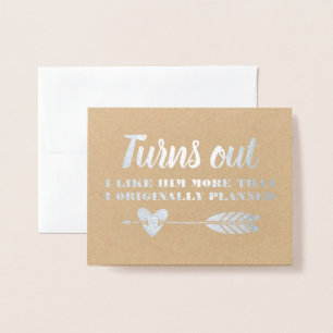 Cartão Metalizado Dama de honra ou madrinha de casamento engraçada