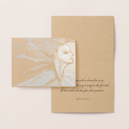 Cartão Metalizado "Dê asas ao seu fogo divino"