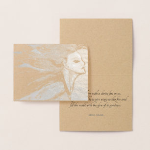 Cartão Metalizado "Dê asas ao seu fogo divino"