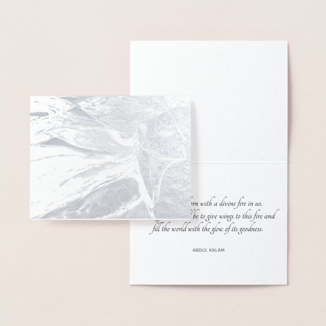 Cartão Metalizado "Dê asas ao seu fogo divino" (Display)