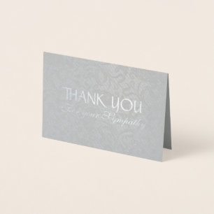 Cartão Metalizado Delicate Floral Pattern Simpatia Obrigado Foil C