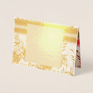 Cartão Metalizado Design de tecido de intricato com padrões florais