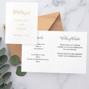Cartão Metalizado Detalhes do site de casamento em ouro branco de lu