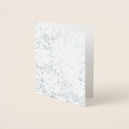 Cartão Metalizado Dia de as mães de Florais Orgânicos Saudação