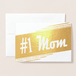 Cartão Metalizado Dia de as mães Número Um Vintage Da Mãe