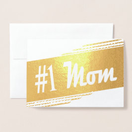 Cartão Metalizado Dia de as mães Número Um Vintage Da Mãe