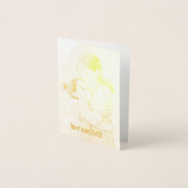 Cartão Metalizado Dia de as mães Personalizar placa plana fotográfic