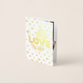 Cartão Metalizado Dia de os namorados de Fotografias Personalizadas