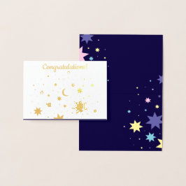 Cartão Metalizado Doce estrelas.