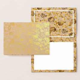 Cartão Metalizado Dourada Estrela Floral de David Kraft Papel Luxúri
