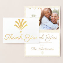 Elegante Art Deco Foto Obrigado