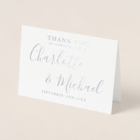 Elegante Carta de Agradecimento de Casamento com A