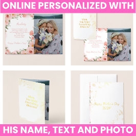 Cartão Metalizado Elegante Floral