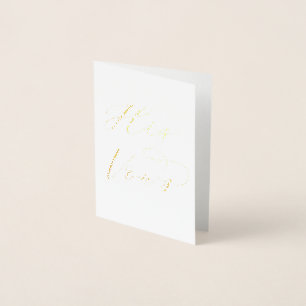Cartão Metalizado Elegante Seu Vows Wedding Card for Groom's Vows