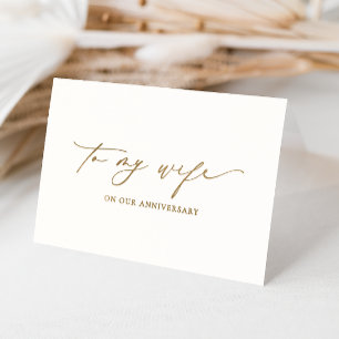 Cartão Metalizado Ellesmere Para A Minha Esposa No Nosso Aniversário
