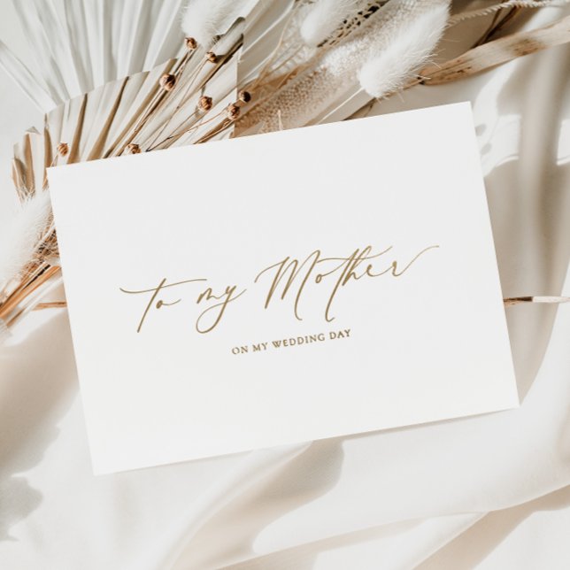 Cartão Metalizado Ellesmere Para O Dia Do Casamento Da Minha Mãe (To My Mother Wedding Day Ellesmere)