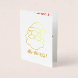 Cartão Metalizado Encontre natal e troque de presentes