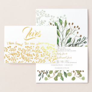 Cartão Metalizado Encontrei o casamento que minha alma ama