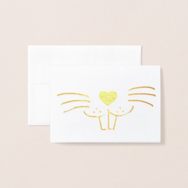 Cartão Metalizado Engraçado desenho animado do Coelhinho da Páscoa (Frente com Envelope)