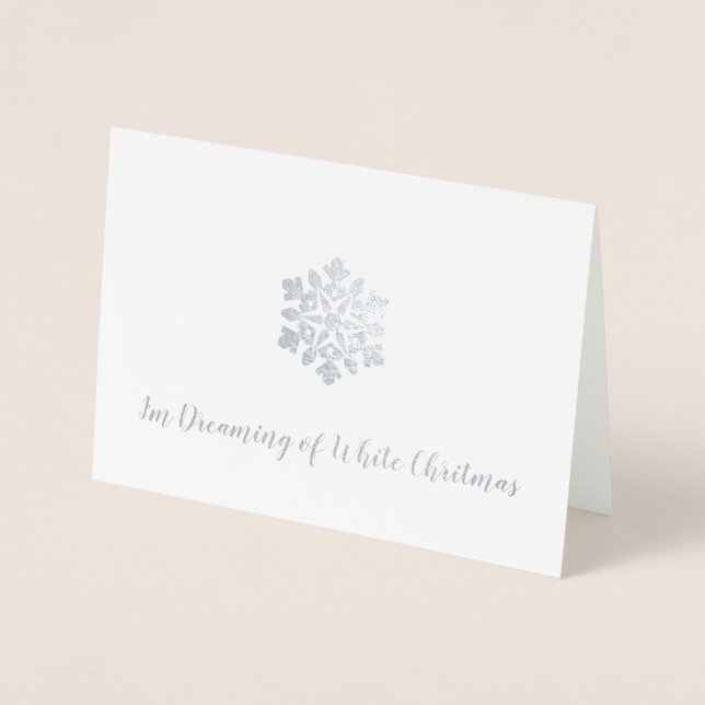 Cartão Metalizado Estou Sonhando com um Natal Branco (Frente)
