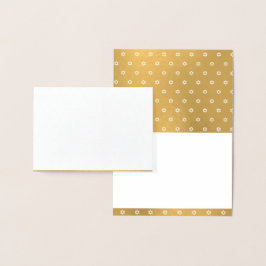 Cartão Metalizado Estrela Dourada do Vazio David Personalizado Luxo