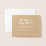 Cartão Metalizado Fairytale Princesa Funny Bridesmaid Proposta<br><div class="desc">Engraçado Bridesmaid,  madrinha de casamento de cartas propostas - "VOCÊ ME AJUDOU COM TODOS OS SAPOS AGORA ME AJUDANDO A DESLIGAR O PRINCE"</div>