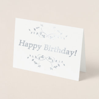 Cartão Metalizado Feliz aniversário!