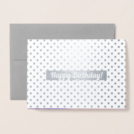 Cartão Metalizado Feliz aniversário. Água Floral Luxo