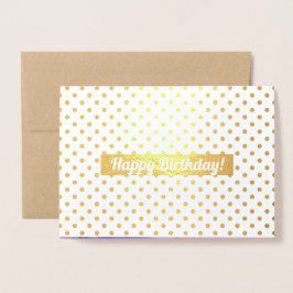 Cartão Metalizado Feliz aniversário. Água Floral Luxo