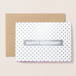 Cartão Metalizado Feliz aniversário. Água Floral Luxo