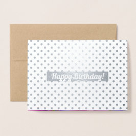 Cartão Metalizado Feliz aniversário. Floral Luxury