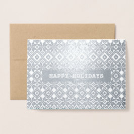 Cartão Metalizado Feliz Férias. Foto personalizada luxo