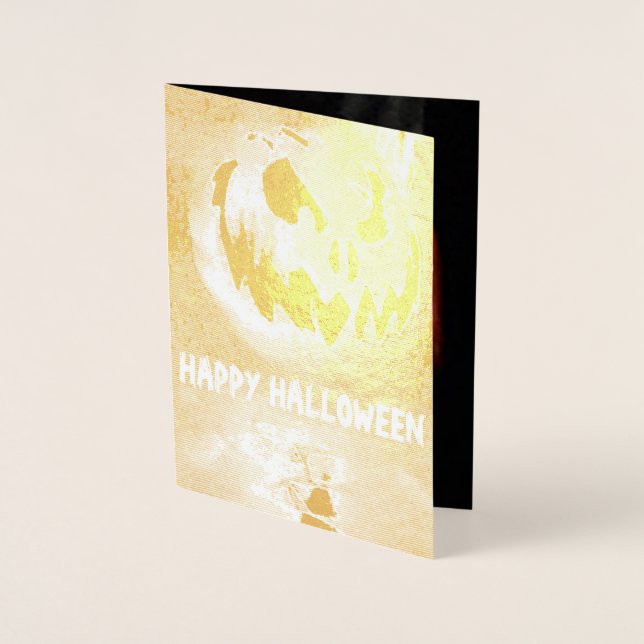 CARTÃO METALIZADO FELIZ HALLOWEEN (Frente)