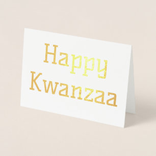 Cartão Metalizado Feliz Kwanzaa