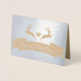 Cartão Metalizado Feliz Natal