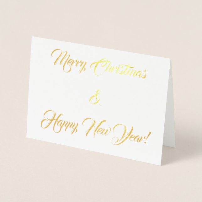 Cartão Metalizado Feliz Natal e Ano Novo! (Frente)