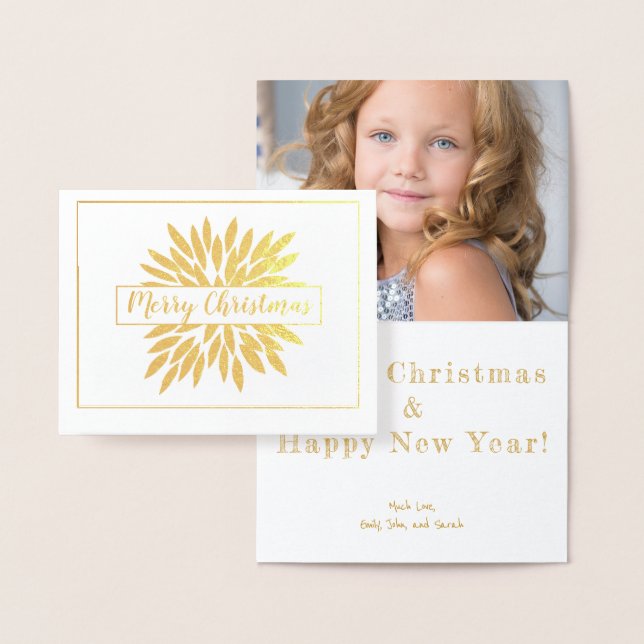 Cartão Metalizado Feliz Natal Sua Foto Aqui (Display)