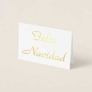 Cartão Metalizado Feliz Navidad