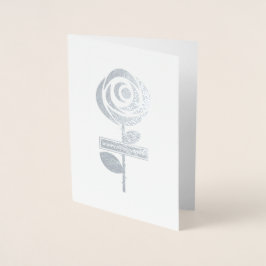 Cartão Metalizado Feliz Semana das Enfermeiras. Rosas e estetoscópio