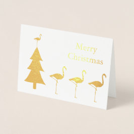 Cartão Metalizado Felny Flamingo Natal