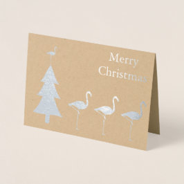 Cartão Metalizado Felny Flamingo Natal
