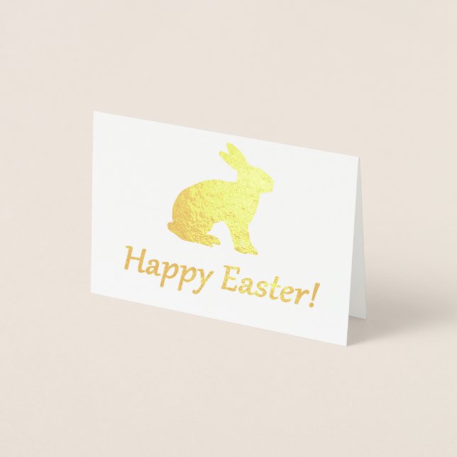 Cartão Metalizado Felz pascoa (Frente)