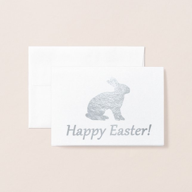 Cartão Metalizado Felz pascoa! (Frente com Envelope)