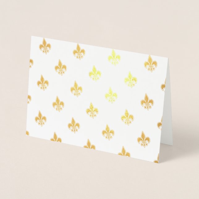 Cartão Metalizado Fleur De Lis Foil (Frente)