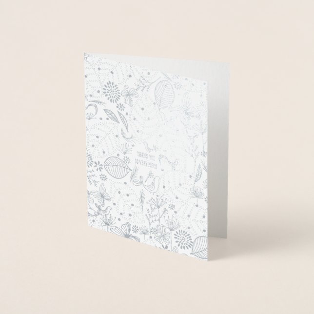 Cartão Metalizado Florestas Orgânicas Folha Saudação (Frente)