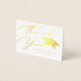 Cartão Metalizado Foto do Nome do Formando Personalizado Moderno Obr