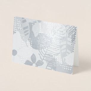 Cartão Metalizado Fundo de flores coloridas