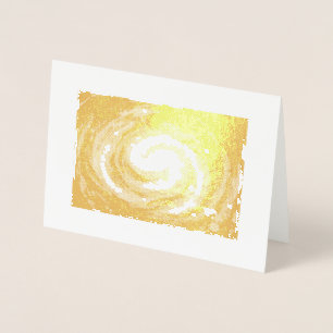 Cartão Metalizado Galáxia esmeralda e roxa