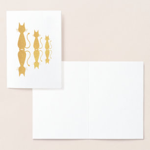 Cartão Metalizado Gatos e Sombras