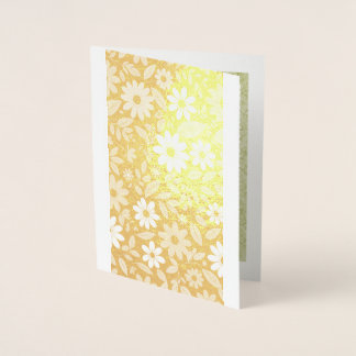 Cartão Metalizado Gilded Daisies